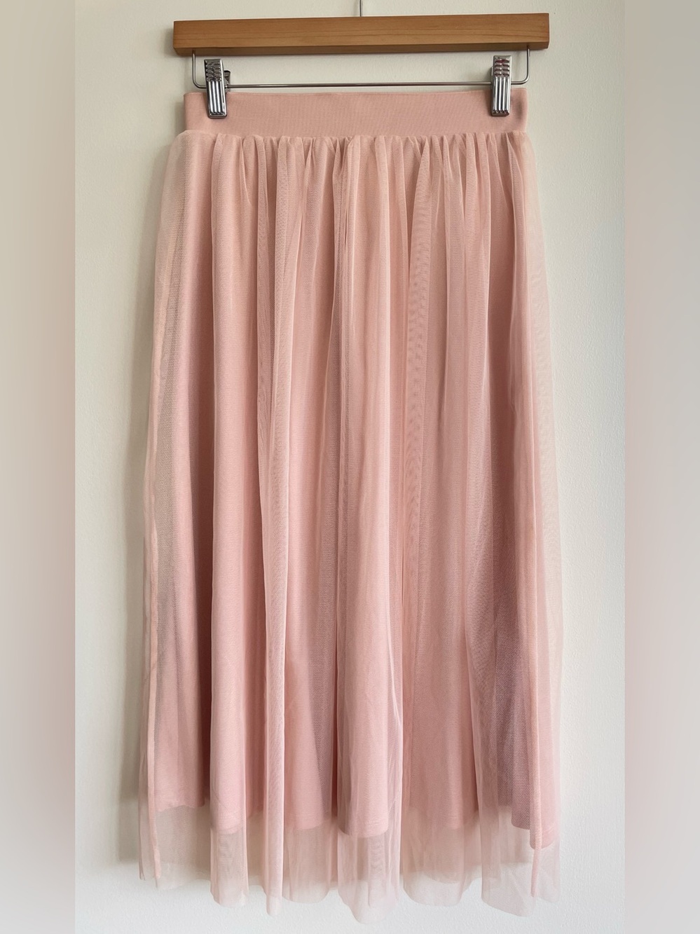 H&M Dusty Pink Midi Tulle Skirt